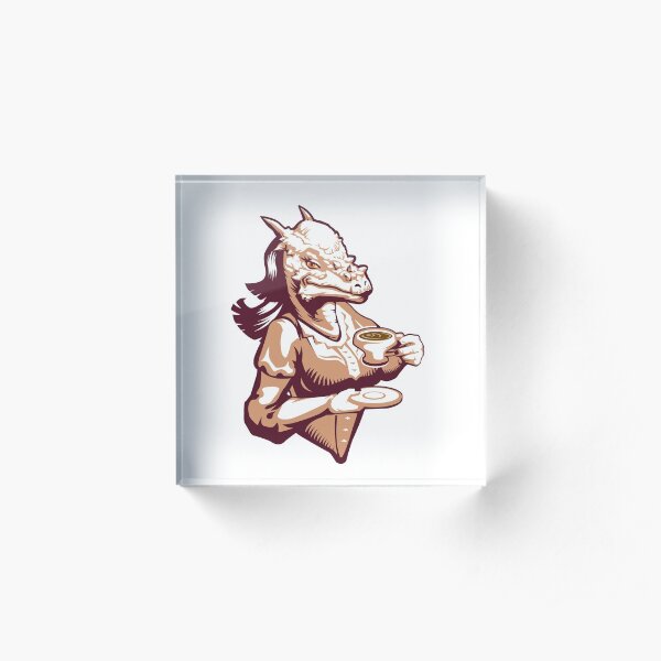 Stygimoloch Tea Time Acrylic Block