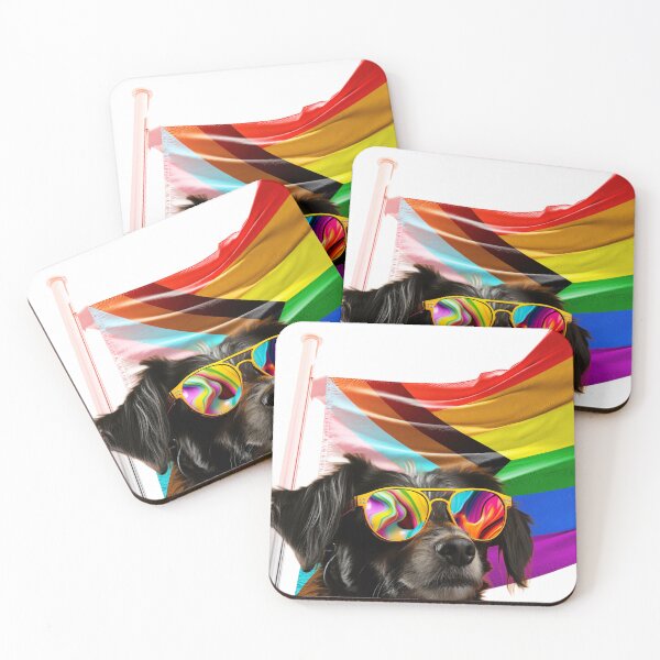Item preview, LGBTQ Rainbow Flagwith dog border collie rainbow sunglasses Gay Pride LGBT Awareness Ally T-Shirt designed and sold by SOPIZiLA.