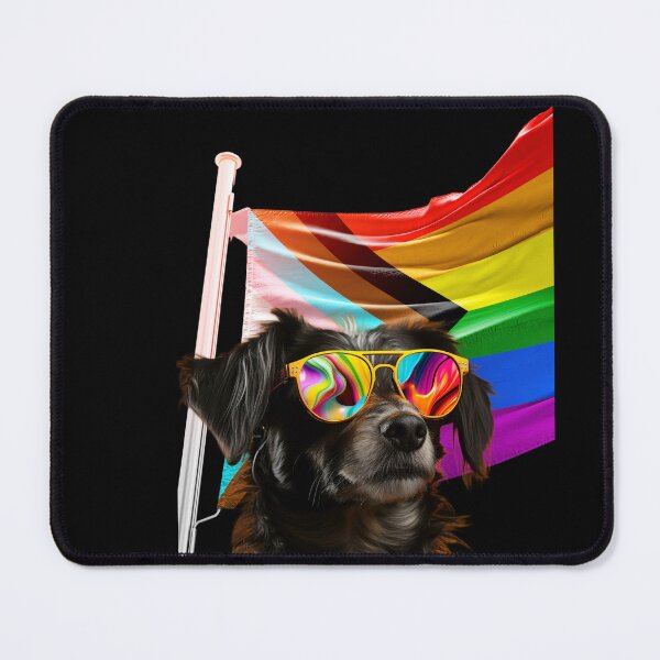 Item preview, LGBTQ Rainbow Flagwith dog border collie rainbow sunglasses Gay Pride LGBT Awareness Ally T-Shirt designed and sold by SOPIZiLA.