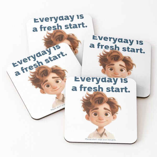 Item preview, Everyday is a fresh start, good energy patterns designed and sold by Angpau.