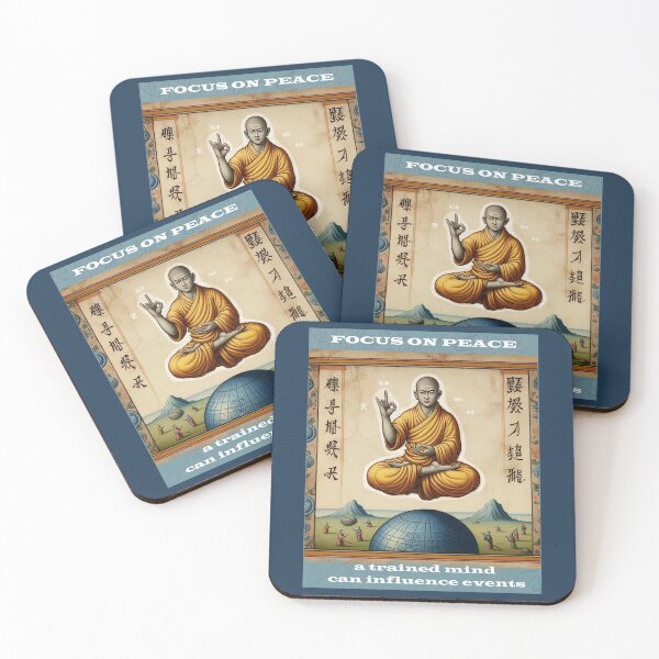 Item preview,  Focus on peace, a trained mind can influence events designed and sold by Valérie Ozanon.