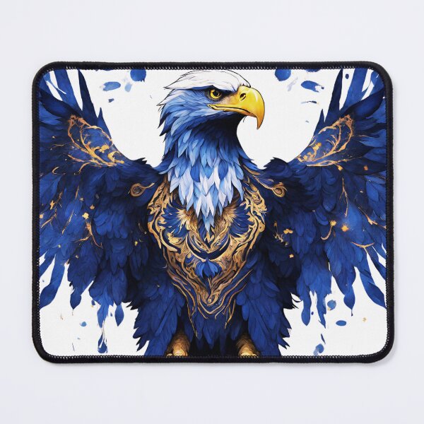 Item preview, Ruler of the Stars: Eagle in a Mystical Blue Universe designed and sold by Aurorartsprint.