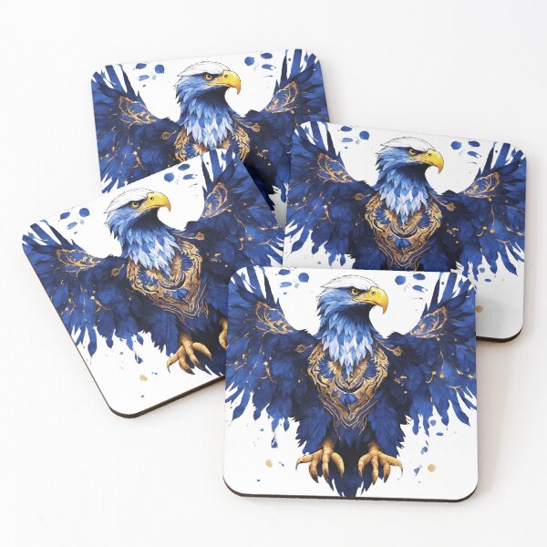 Item preview, Ruler of the Stars: Eagle in a Mystical Blue Universe designed and sold by Aurorartsprint.
