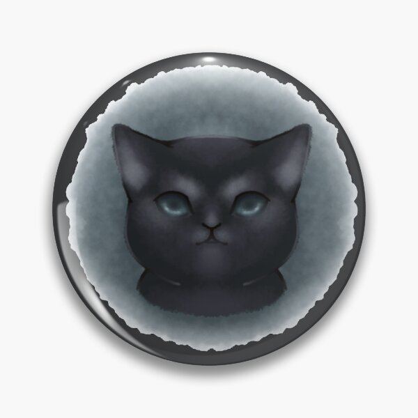 Artikelvorschau, schwarze Katze mit grauen Augen entworfen und verkauft von Illustra-Artium.