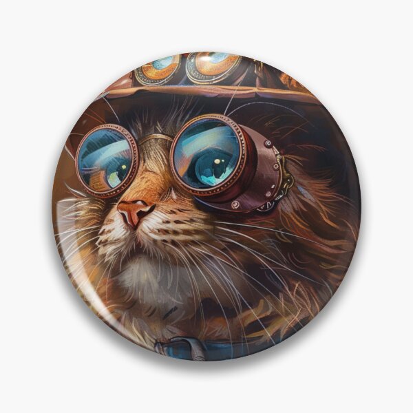 Item preview, Steampunk Cat Illustration designed and sold by GrinGalore.