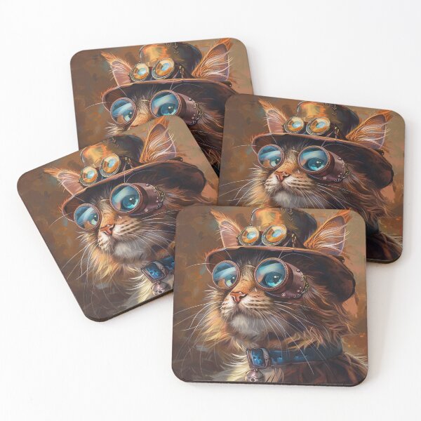 Item preview, Steampunk Cat Illustration designed and sold by GrinGalore.