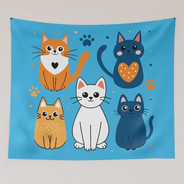 Item preview, five cats designed and sold by jkrphoto.
