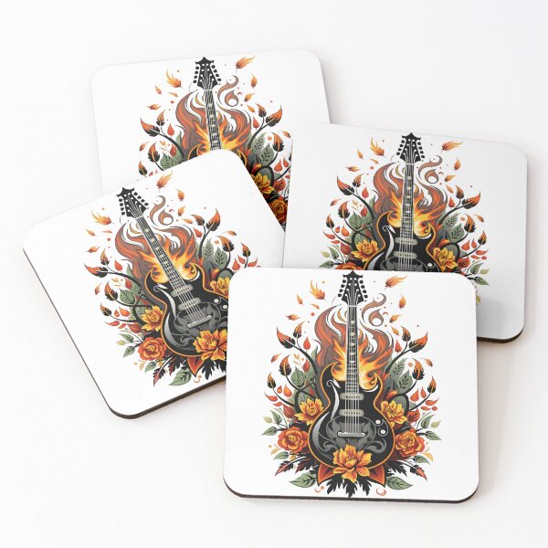Item preview, guitar and flowers designed and sold by Arextr.