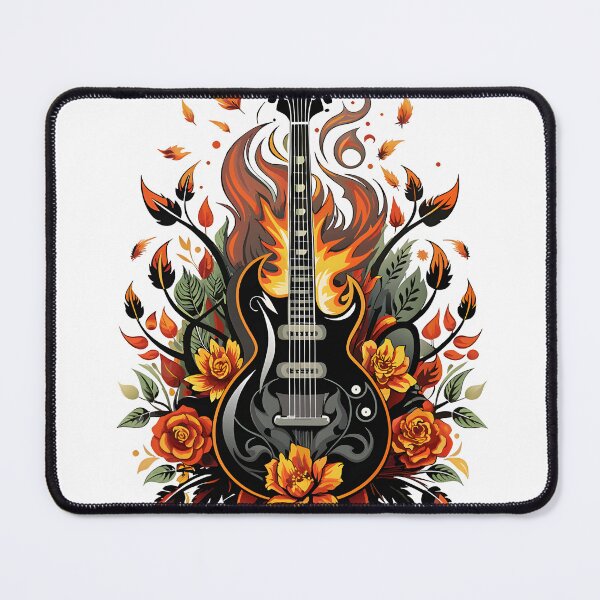 Item preview, guitar and flowers designed and sold by Arextr.