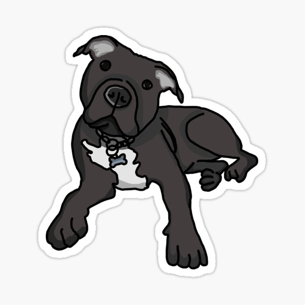 Item preview, Pit Bull Doodle designed and sold by TrixiesWorlds.