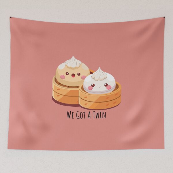 Item preview, Twinsies Steamed Buns - 'We Got A Twin' Pun Design designed and sold by PunnyHouse.