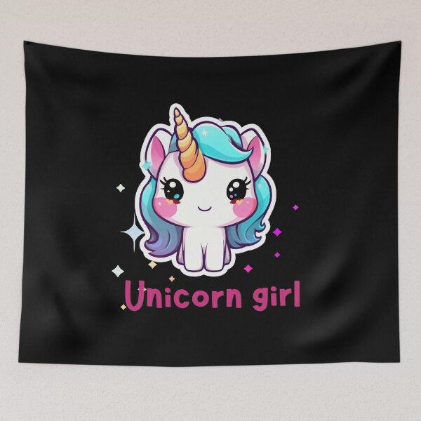 Item preview, Cute Unicorn Girl Classic T-shirt designs, Stickers, Hoodies, Mug designed and sold by Kaidynz.