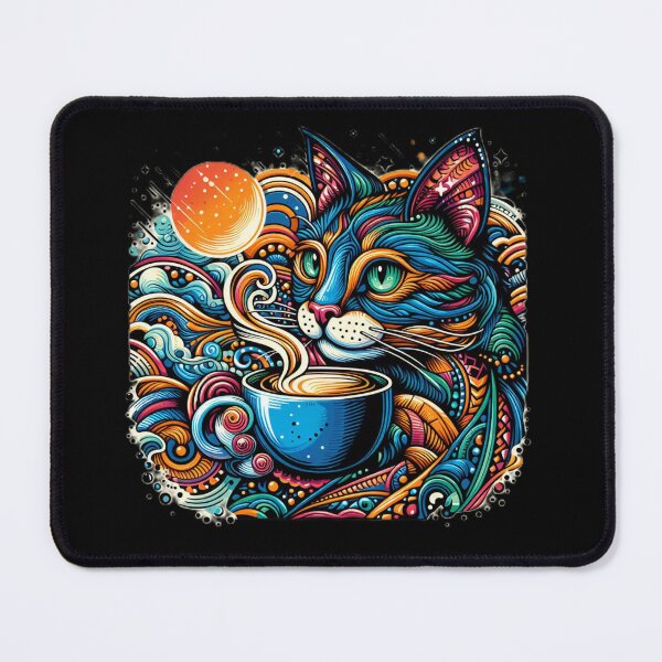 Item preview, Cat & Coffee Vintage Artistic designed and sold by SilverLook48.