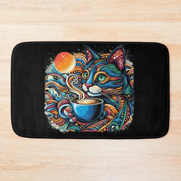 Item preview, Cat & Coffee Vintage Artistic designed and sold by SilverLook48.