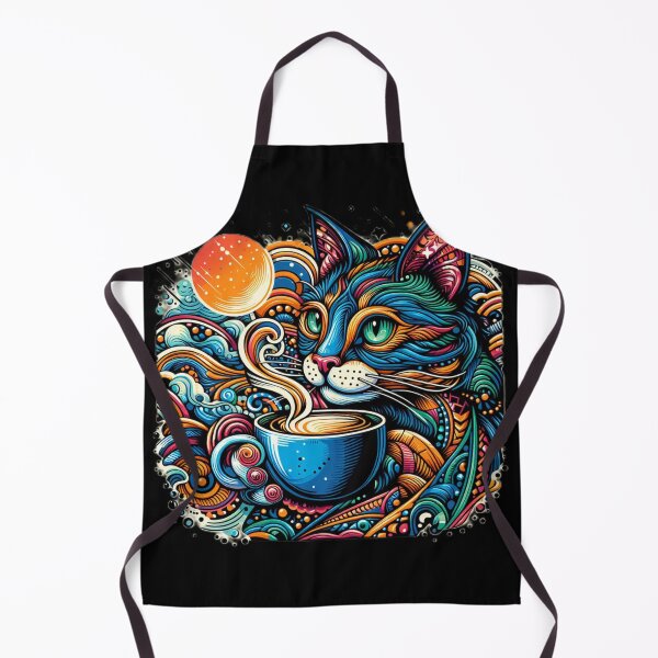 Item preview, Cat & Coffee Vintage Artistic designed and sold by SilverLook48.