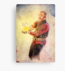 Wizard Playing with Fire Metal Print