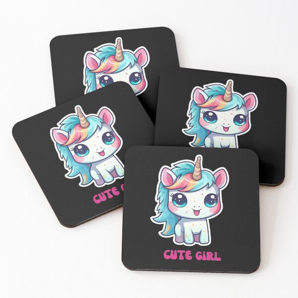 Item preview, Cute Unicorn Happy Girl T-shirts, Hoodies, Stickers, Mugs designed and sold by Kaidynz.