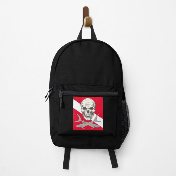 Item preview, Skull and Sharks on Diving Flag designed and sold by Yogimeister.
