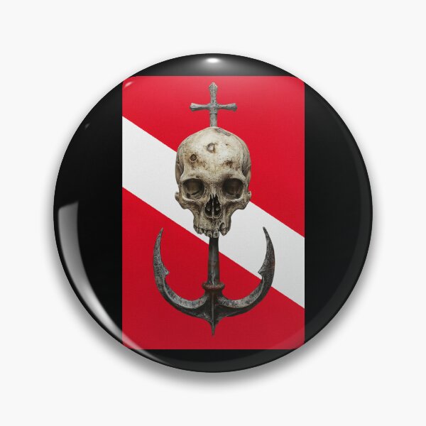 Artikelvorschau, Skull and Anchor on Diving Flag entworfen und verkauft von Yogimeister.