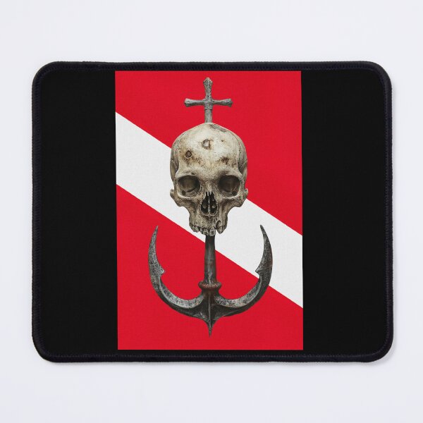 Item preview, Skull and Anchor on Diving Flag designed and sold by Yogimeister.