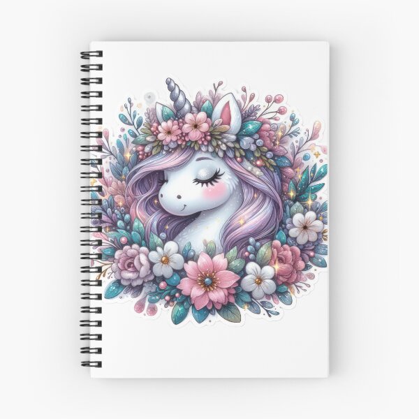 Item preview, unicorn with flowers Easter cute sticker designed and sold by Expressions-Sel.