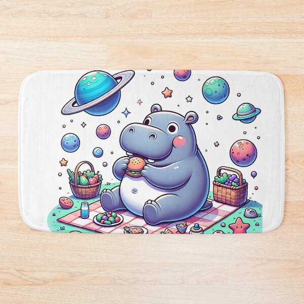 Item preview, Cosmic Hippo: A Surreal Picnic in Space designed and sold by 0penvimark.
