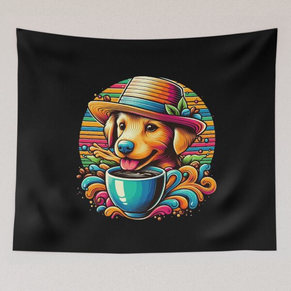 Item preview, Dog & Coffee Vintage Artistic designed and sold by SilverLook48.