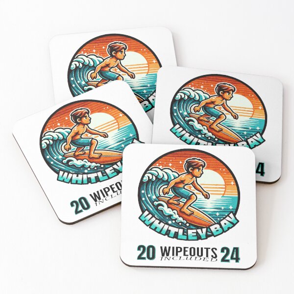 Artikelvorschau, Whitley Bay Surfer Wipeouts inklusive 2024 Cartoon-Stil entworfen und verkauft von MerchByCraig.