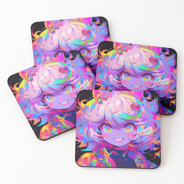 Item preview, Effervescent Colorful Jubilant Anime Girl designed and sold by bubblegoth.
