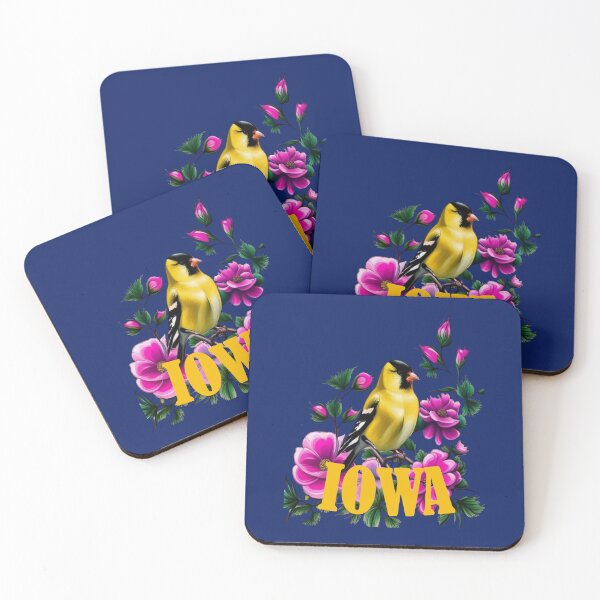 Item preview, Goldfinch Surrounded By Pink Wild Roses Iowa designed and sold by taiche.