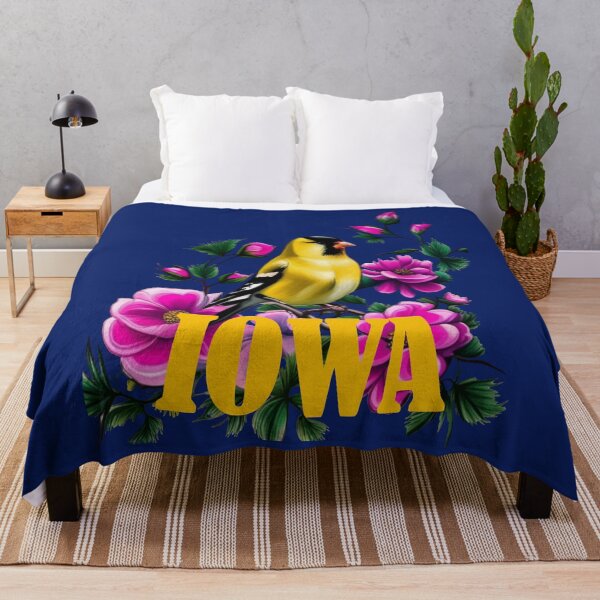 Item preview, Goldfinch Surrounded By Pink Wild Roses Iowa designed and sold by taiche.
