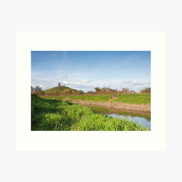 River Parrett and Burrow Mump Art Print