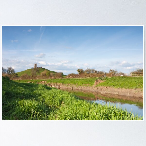 River Parrett and Burrow Mump Poster