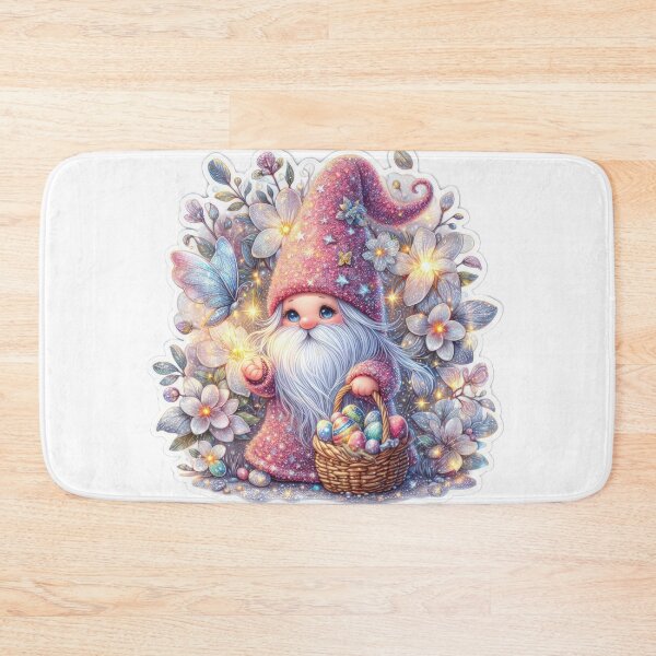 Item preview,  gnome with flowers Easter cute sticker designed and sold by Expressions-Sel.