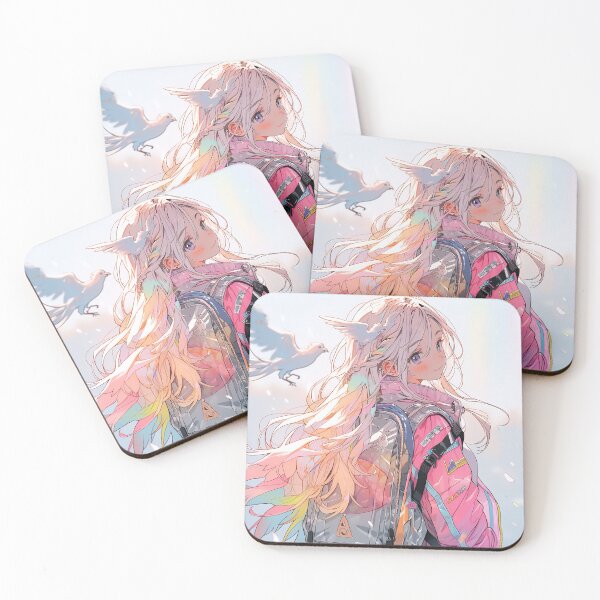 Item preview, Pastel Travel Adventure Anime Girl and Doves designed and sold by bubblegoth.