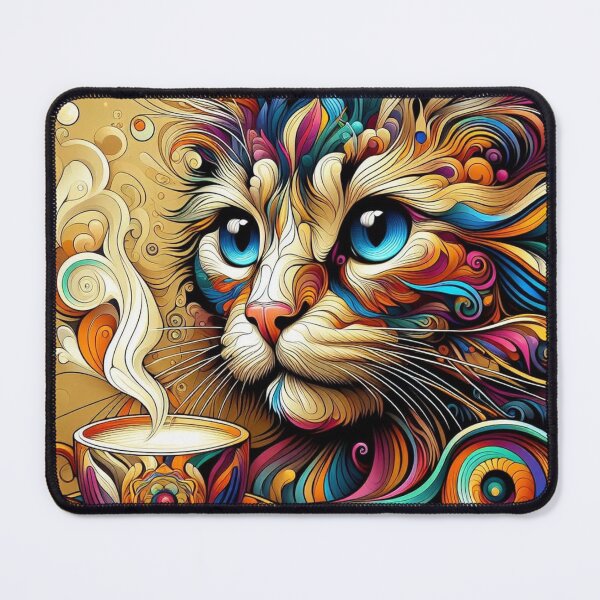 Item preview, Cat Drink Coffee Vintage Artistic designed and sold by SilverLook48.