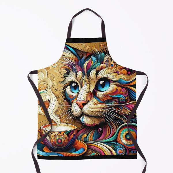 Item preview, Cat Drink Coffee Vintage Artistic designed and sold by SilverLook48.