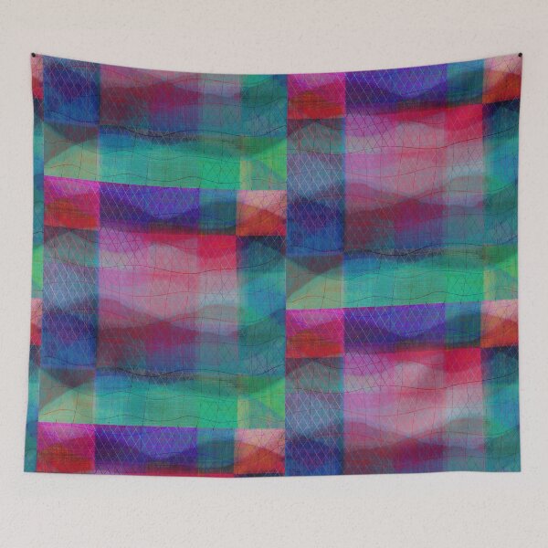 Item preview, Bluishd Grid I designed and sold by MAMA LXXVIII: Art by Marsailhe Milward.