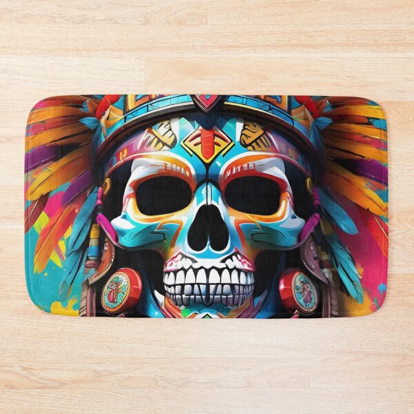 Item preview, Aztec Skull designed and sold by MatrixTattoo.