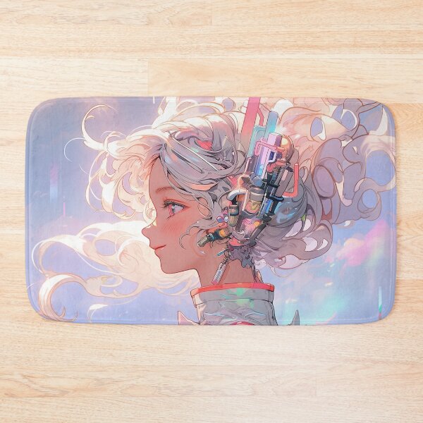 Item preview, Ethereal Cybernetic Dreamy Clouds Anime Girl designed and sold by bubblegoth.