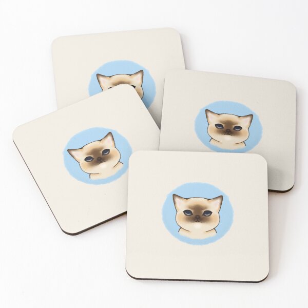 Item preview, Siamese cat with dark blue eyes designed and sold by Illustra-Artium.