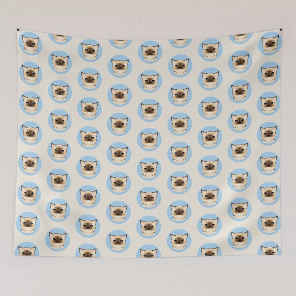 Item preview, Siamese cat with dark blue eyes designed and sold by Illustra-Artium.