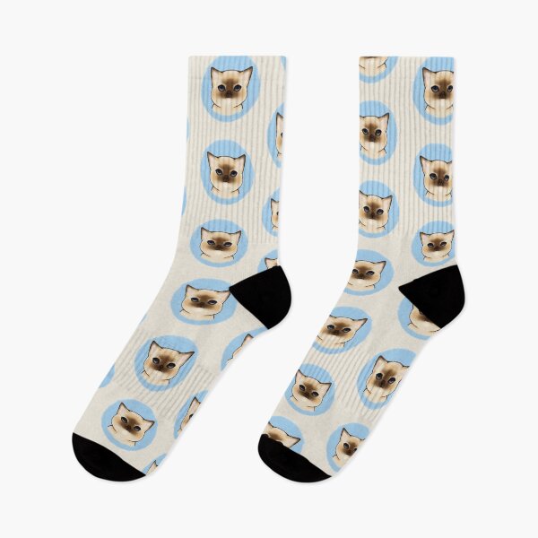Item preview, Siamese cat with dark blue eyes designed and sold by Illustra-Artium.