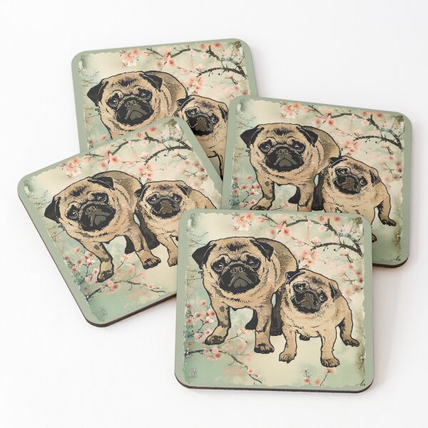 Item preview, Adorable Mama Pug and Baby Pug Puppy - Great Mother's Day Gift designed and sold by Sick-4-Life.