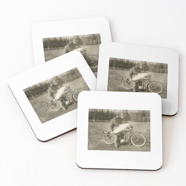 Item preview, OLD SCHOOL GPS !!!  Man on a motorcycle looking at a map designed and sold by davidbjones254.
