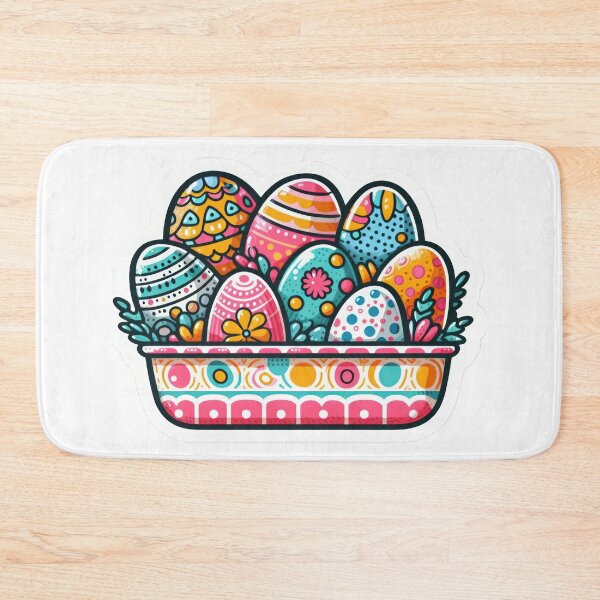 Item preview,  plate of Easter eggs Easter cute sticker designed and sold by Expressions-Sel.