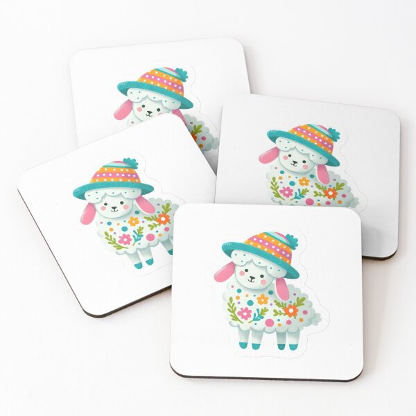 Item preview, lamb with flowers Easter cute sticker designed and sold by Expressions-Sel.