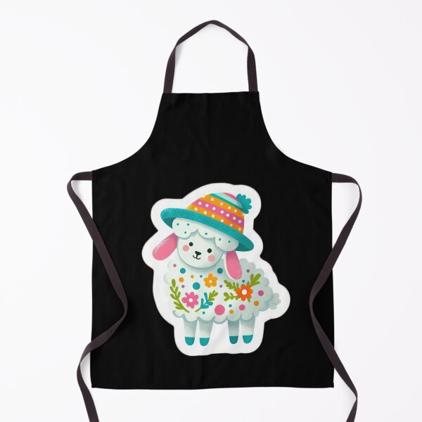 Item preview, lamb with flowers Easter cute sticker designed and sold by Expressions-Sel.