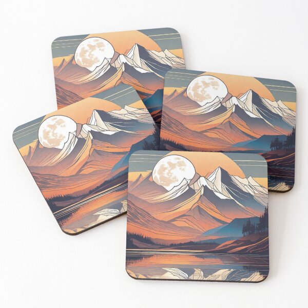 Item preview, Silent Moon mountains designed and sold by MatrixTattoo.