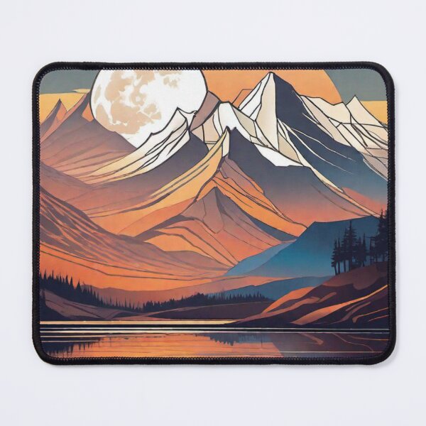 Item preview, Silent Moon mountains designed and sold by MatrixTattoo.